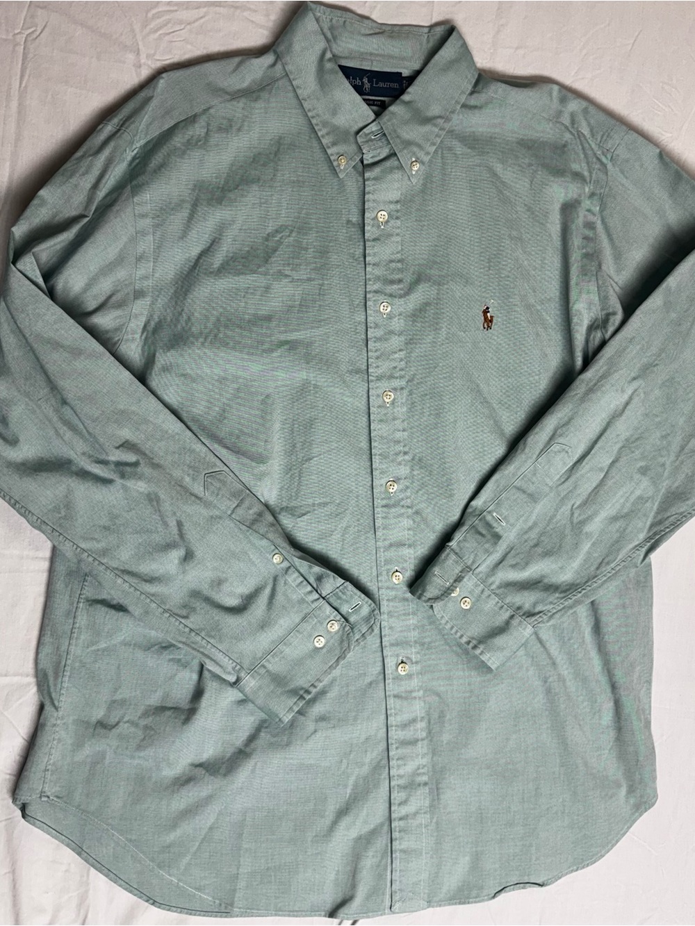 Ralph Lauren Button-Down Oxford Shirt in Sage Green